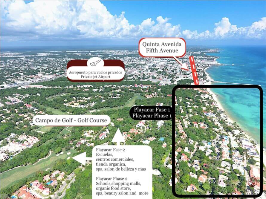 Residential lot with clubhouse, amenities, parks and green areas, for sale in Playa del Carmen.