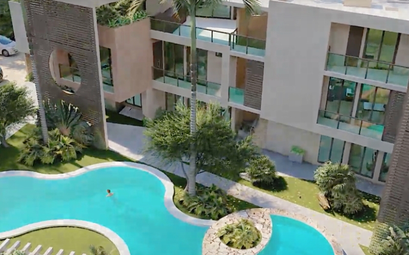 Condominium with 27 m2 of garden, pool view, 650 meters from the ocean, Pet friendly,  green areas, amenities, pre-construction