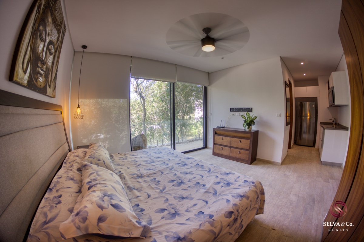 Studio with eco technology, spa, 700 m2 of pools, electric car charger, electric bikes, concierge, Central Park Lagunas for sale, Tulum.