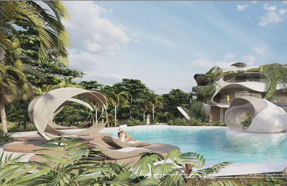 Condo inside a piece of art, iconic building 450 meters from the sea, for sale Tulum.