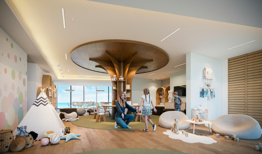 Penthouse frente al mar, con alberca privada, terraza de 78 m2 con vista al mar, alberca para adultos y niños, cava, sky lounge, gimnasio y