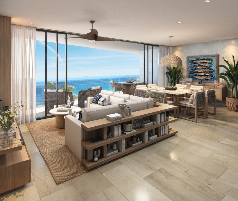 Oceanfront penthouse, with private pool, 78 m2 terrace, with pool for adults and children, wine cellar, sky lounge, snack bar, gym and more