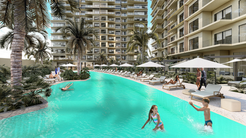 Apartment with hammock area, kids club and pool, pre-construction, for sale, Cancún.