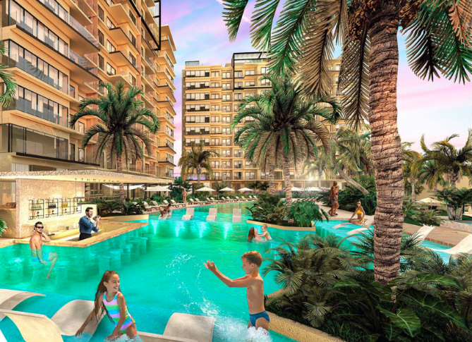 Penthouse a 50 metros del mar, sistema smart home, gimnasio, kids club, alberca, asador, en venta Costa Mujeres Cancun.