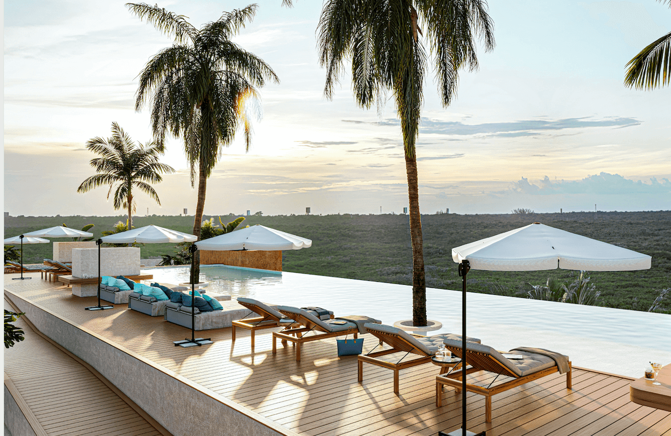 Condominium with ocean views from the common pool, barbecue area, access to the beach, under construction, for sale Tankah Bay Tulum.???????