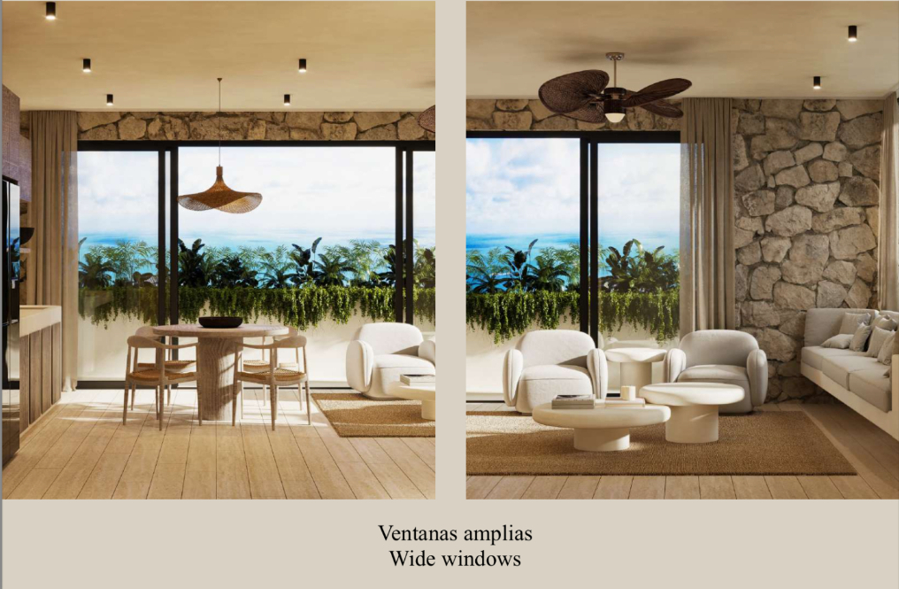 Apartment with natural style of 3 bedrooms in Tulum.