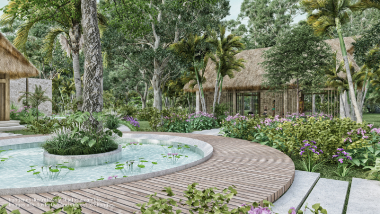 Casa rodeada de lagunas y vegetacion, jacuzzi, terraza con asador, 3 recamaras en Ciudad Mayakoba en venta,