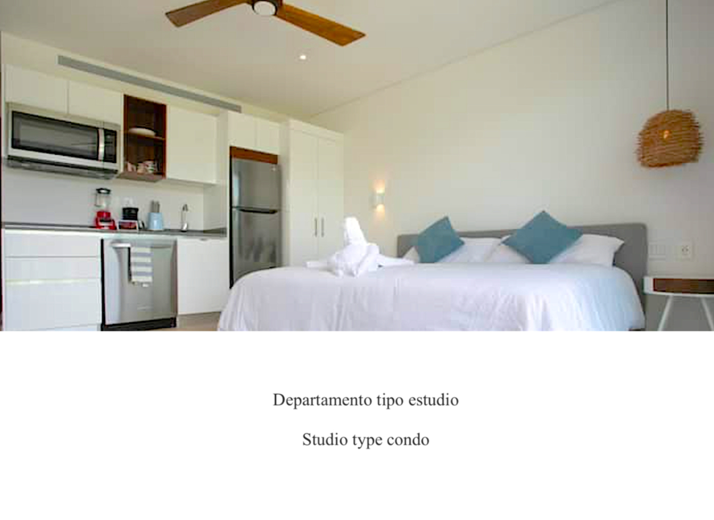 Studio with private pool, modern building, with green areas and luxury amenities.