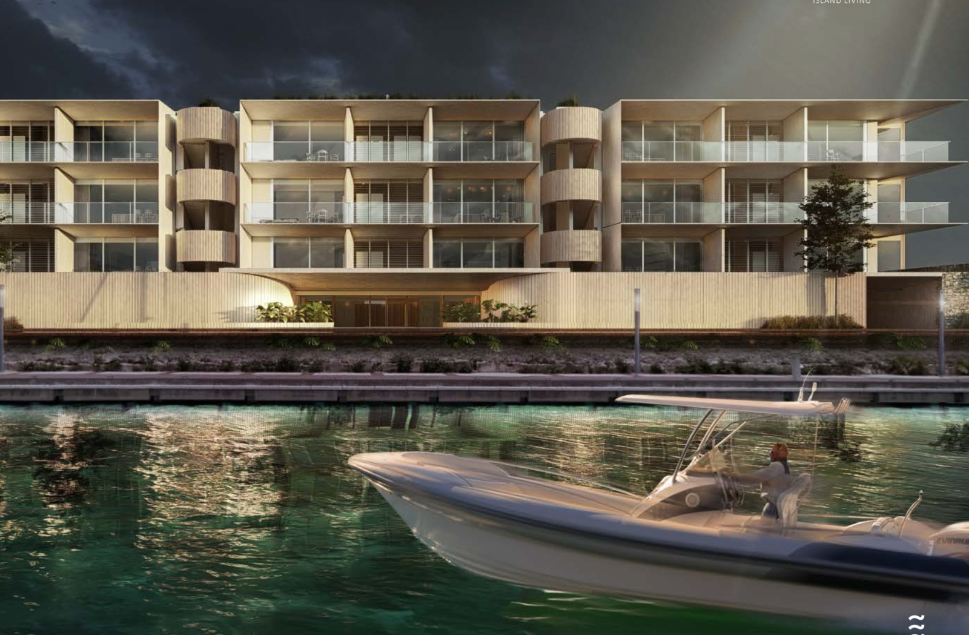 Ocean view condo, 4 bedrooms, private pool and garden, in front of the marina, pre-construction, for sale, South Hotel Zone Cozumel.