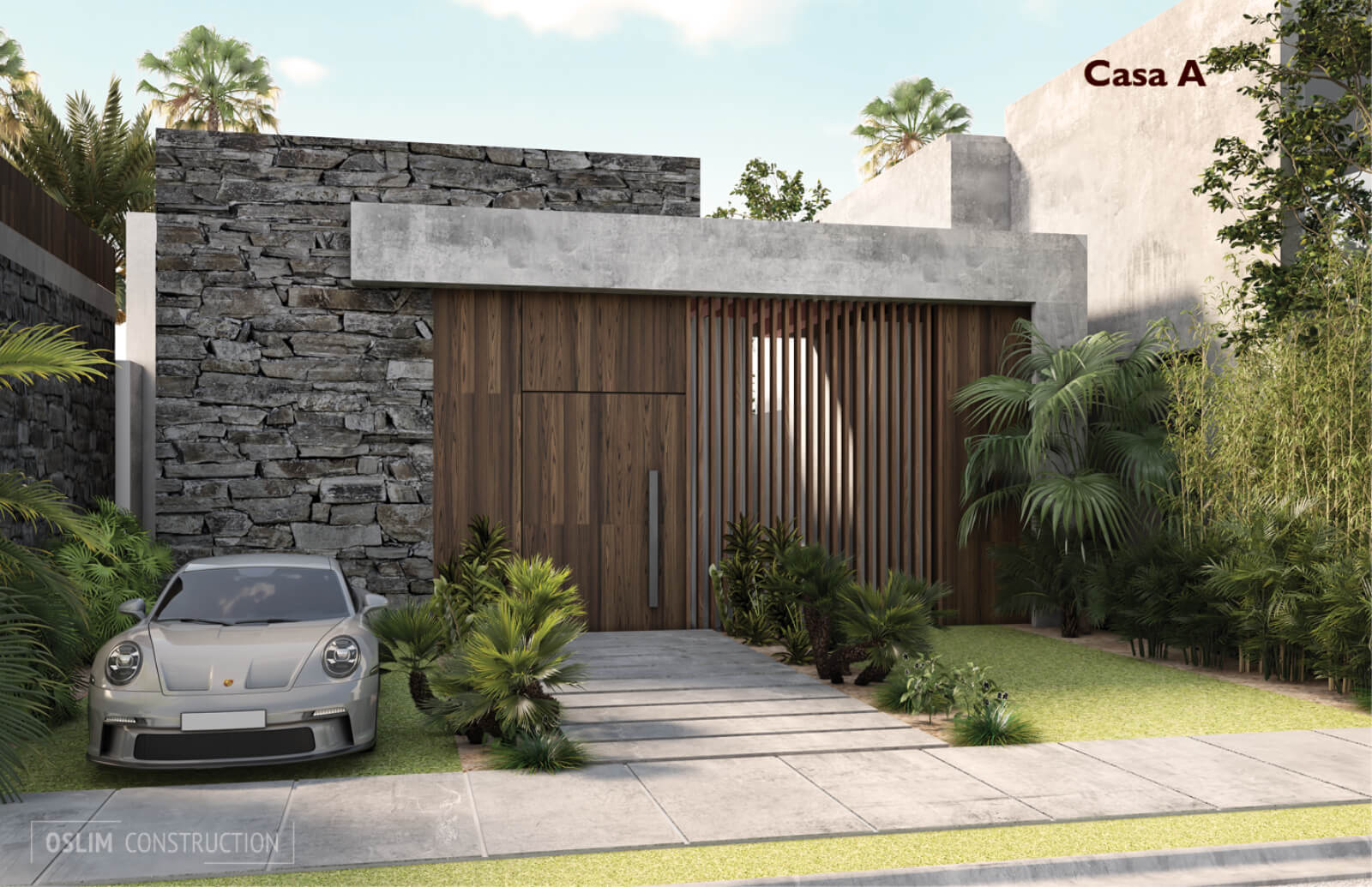 House with garden and private pool, beach club, clubhouse, sports courts, for sale Tulum.