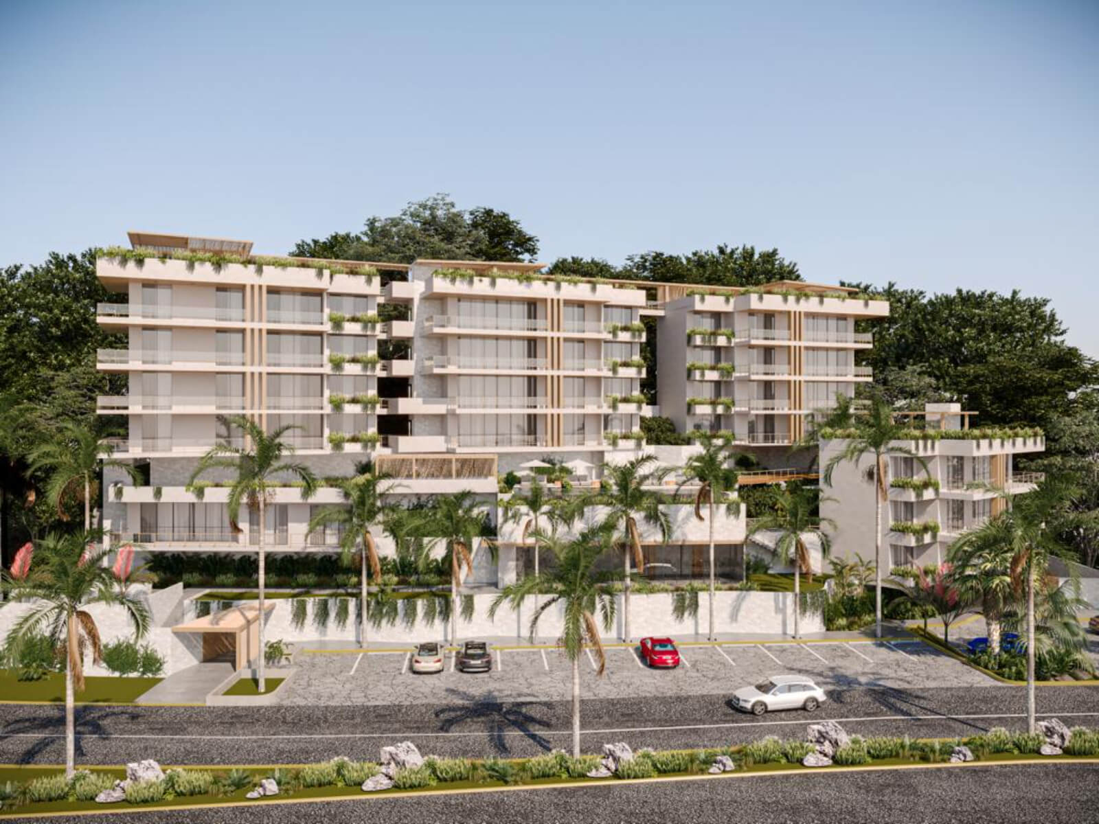 Apartment with terrace and pool in pre-construction, fifth avenue, sale, Huatulco
