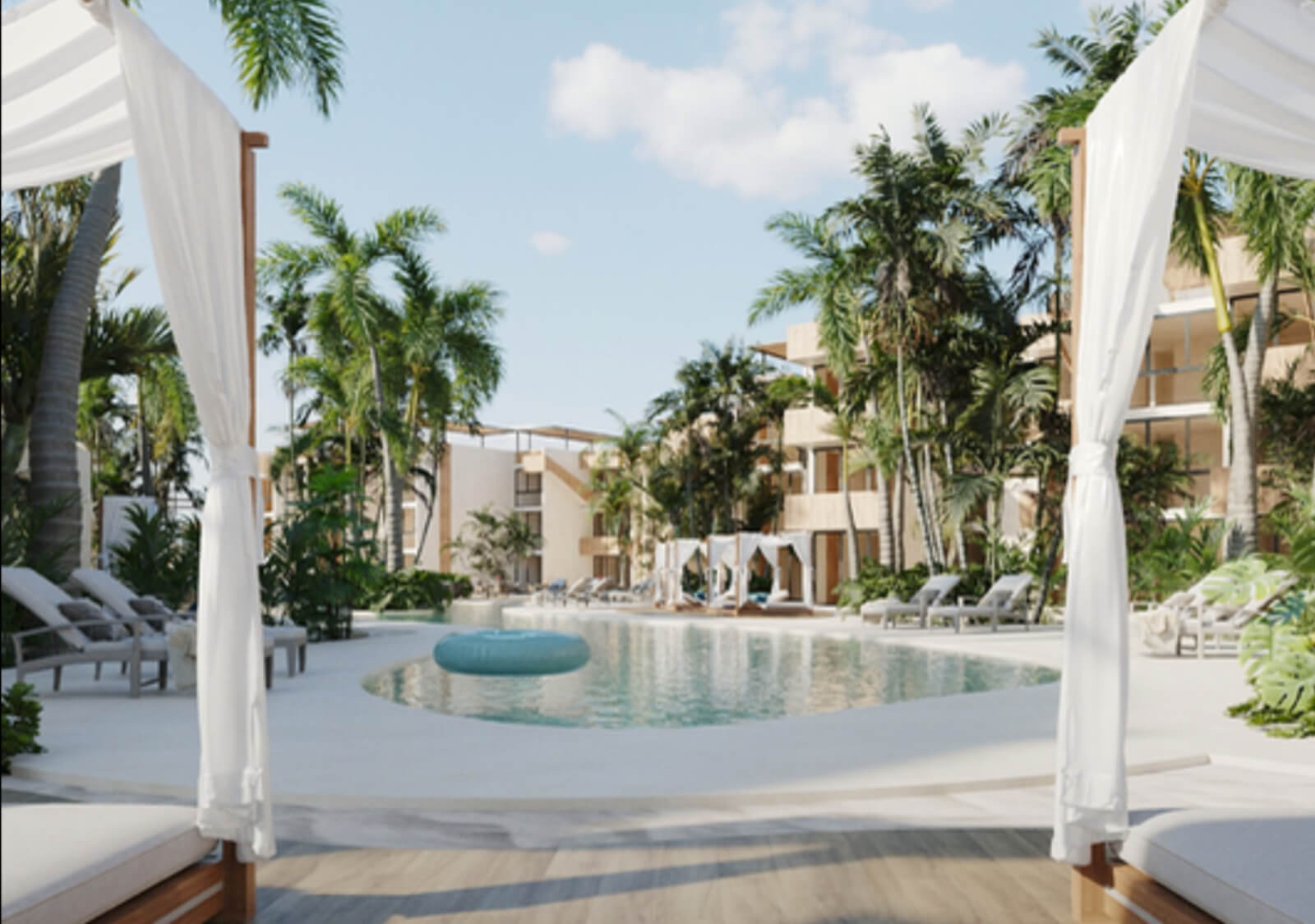 Condominio frente al mar, con alberca, gimnasio, Bar y terraza, venta Yucatan.