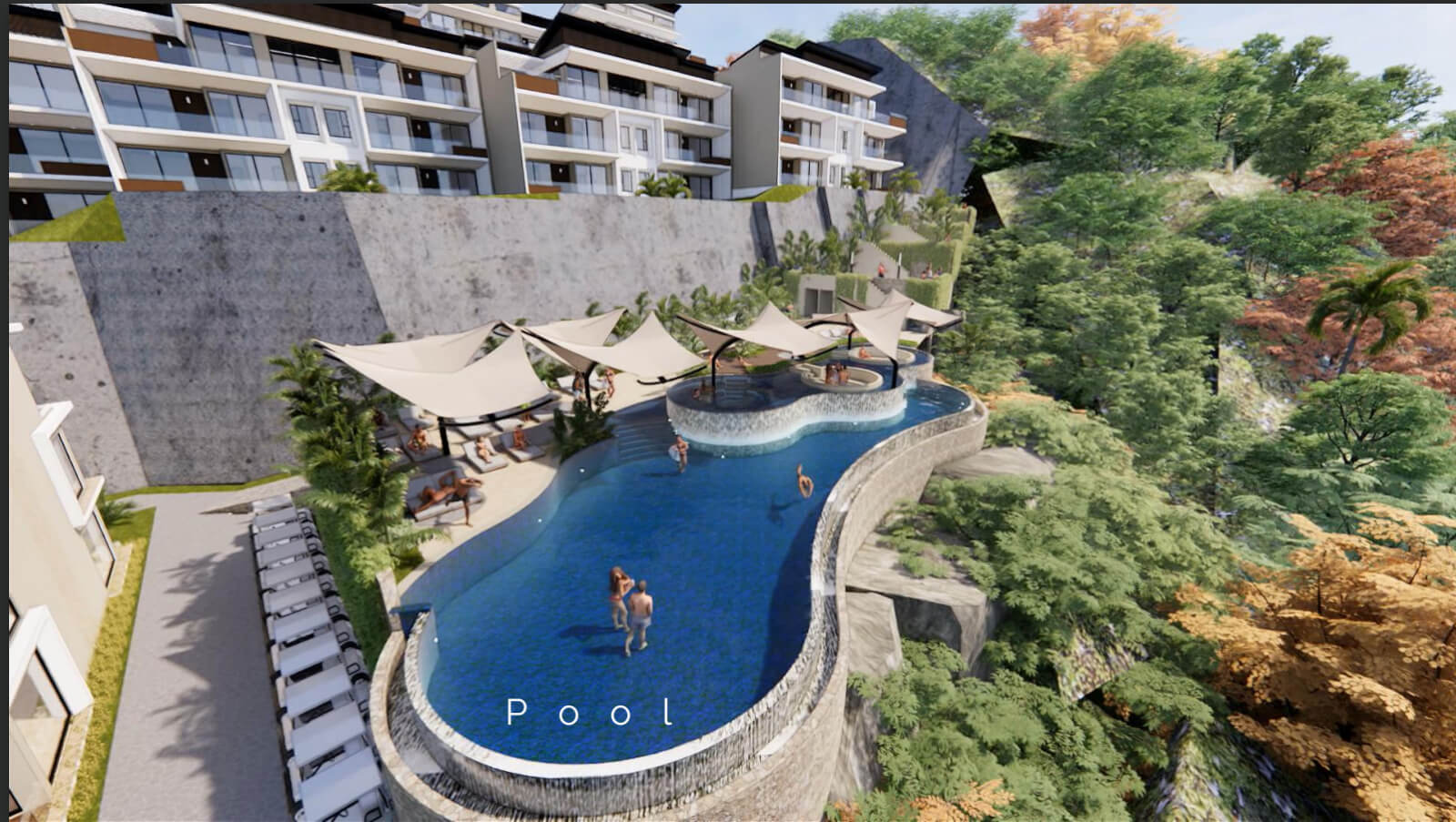 Ocean view apartment, with beach club and restaurant, 4 pools, gym, for sale Cosmo Residences, Huatulco.