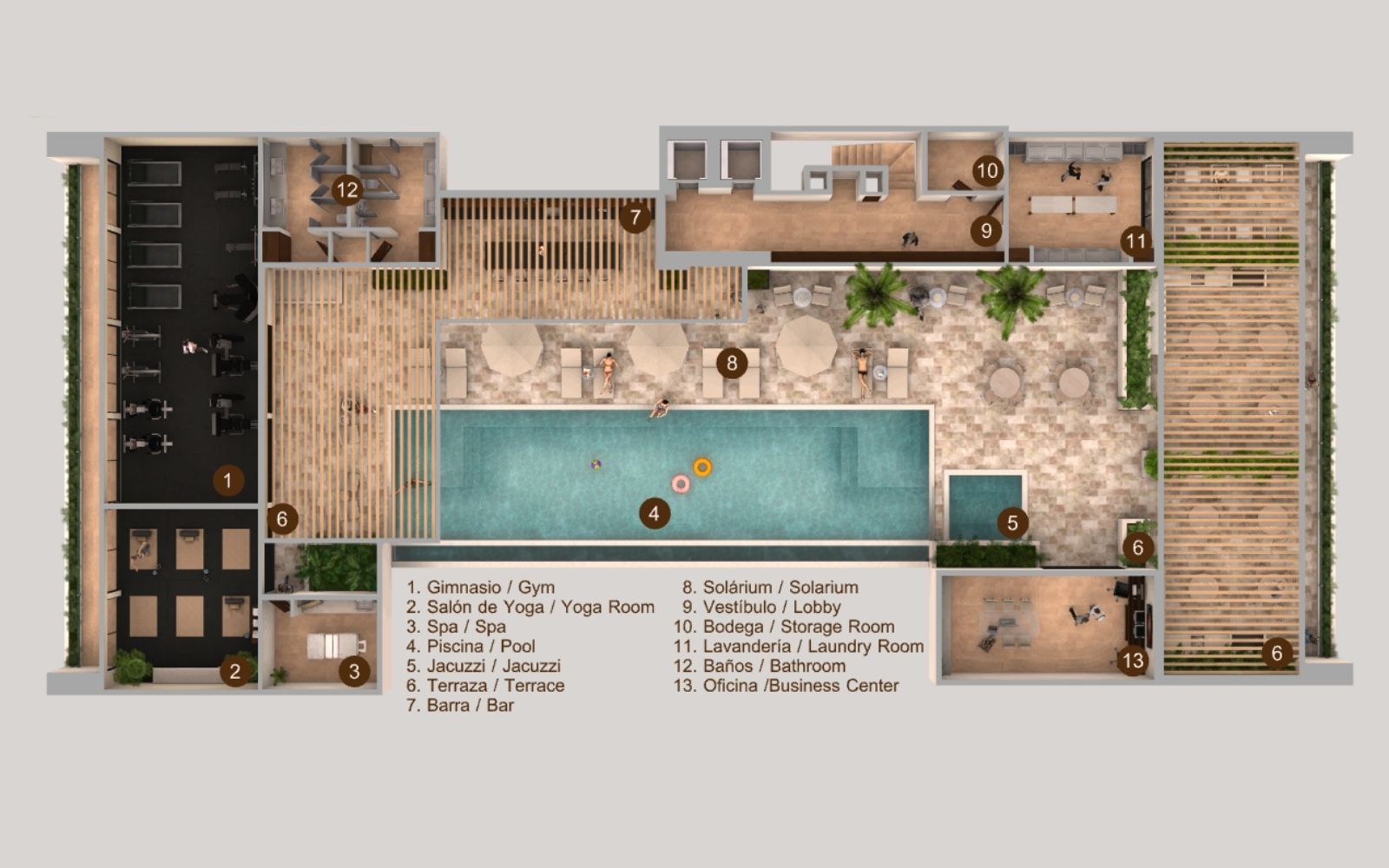 Departamento  3 albercas,  roof top con 5 jacuzzis, area de asador, terraza con barra, Lagunas de Ciudad Mayakoba,