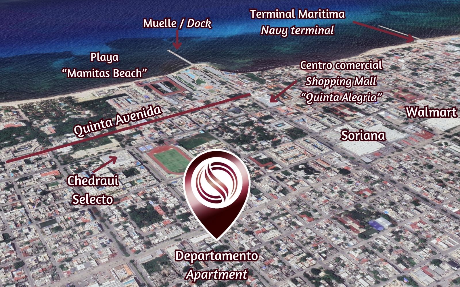 Studio with private terrace, Gym, Pool and Jacuzzi, Downtown, for sale, Playa del Carmen.