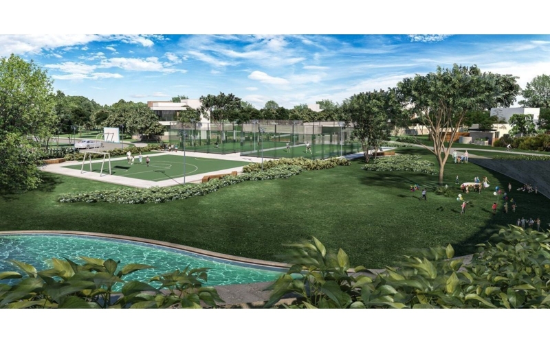 1,301 m2 land with clubhouses, pet-park, gardens and more. For sale Merida.