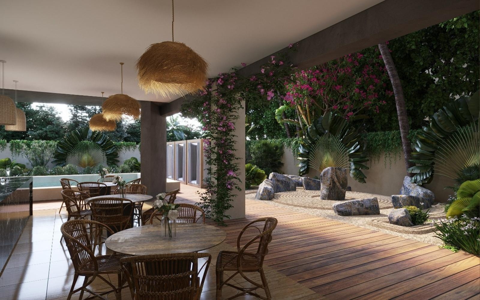 Apartment with rooftop pool, barbecue area, business center, concierge, in Villas La Hacienda for sale, Merida North Zone