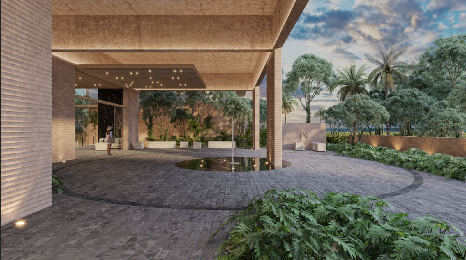 Condo with 29m2 garden, 2 terraces, ocean view pool, 200 meters from the beach, pre-construction, sale Puerto Morelos.