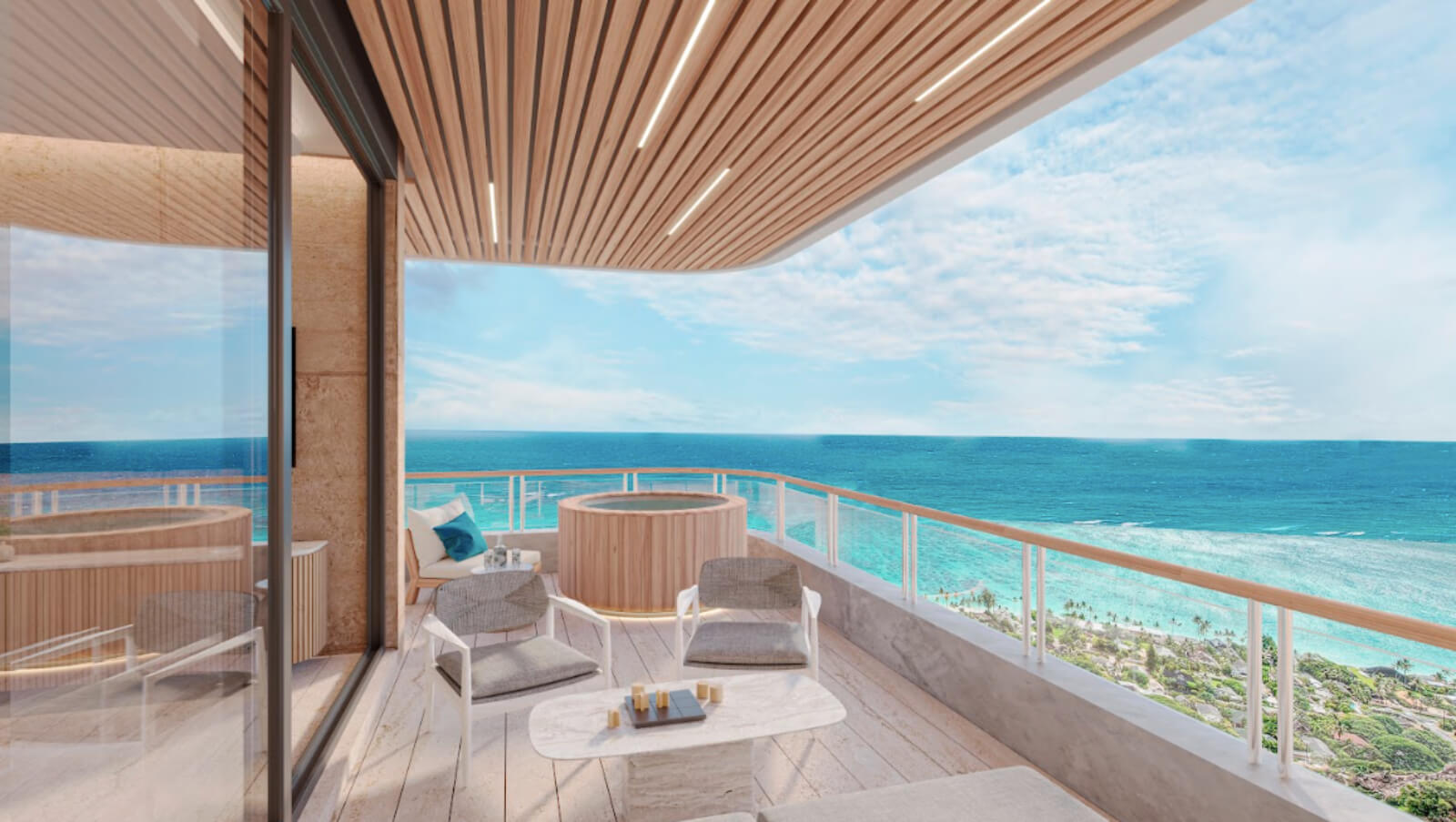Luxury condo with ocean view, beach access, pet-friendly, for sale in Puerto Morelos.