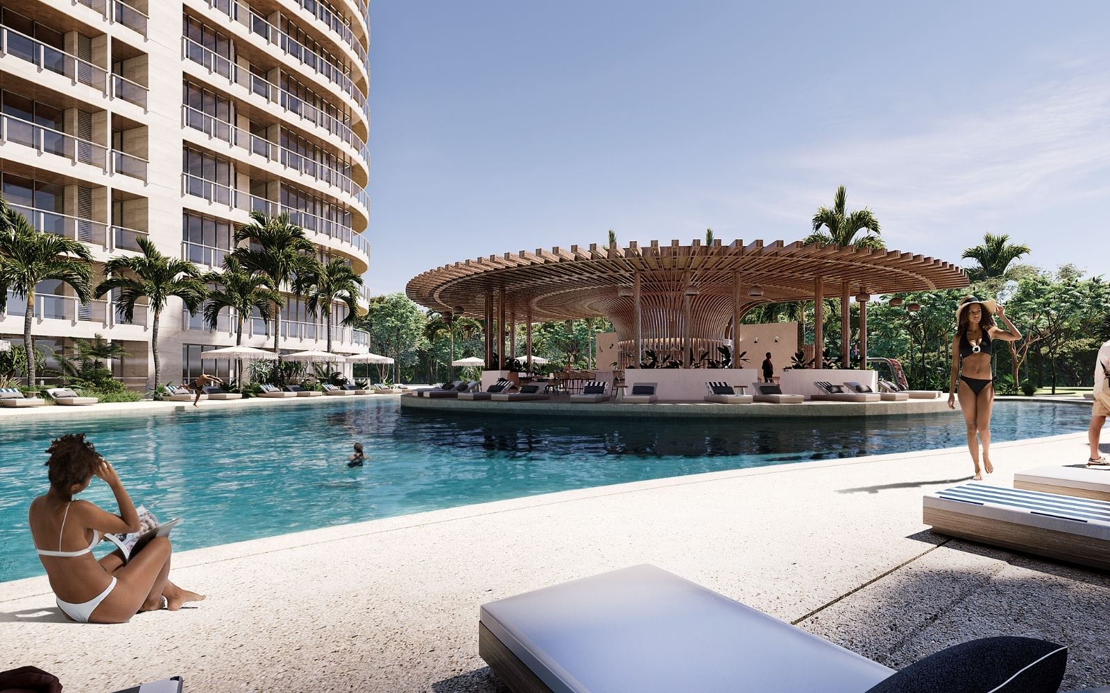 Beachfront condominium with private jacuzzi facing the ocean in Lahia Cancun