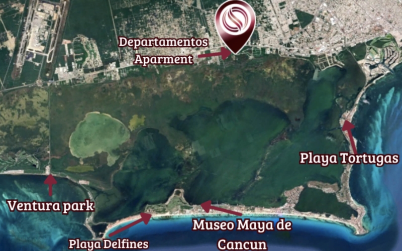 Penthouse con jacuzzi, alberca y pet-garden,  pre-construcción, venta, Cancun.