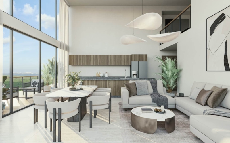 Penthouse con Spa, alberca infinity y lago con playa,  pre-construcción, venta, Cancun.