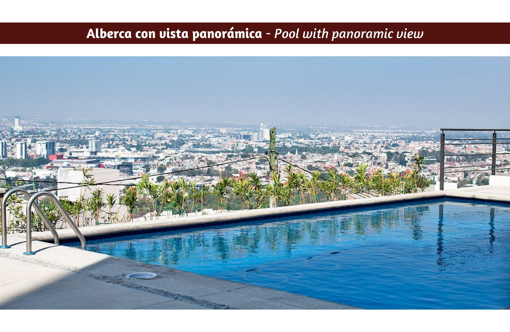 Apartment with garden, and private terrace, gym, indoor pool, for sale, Queretaro.