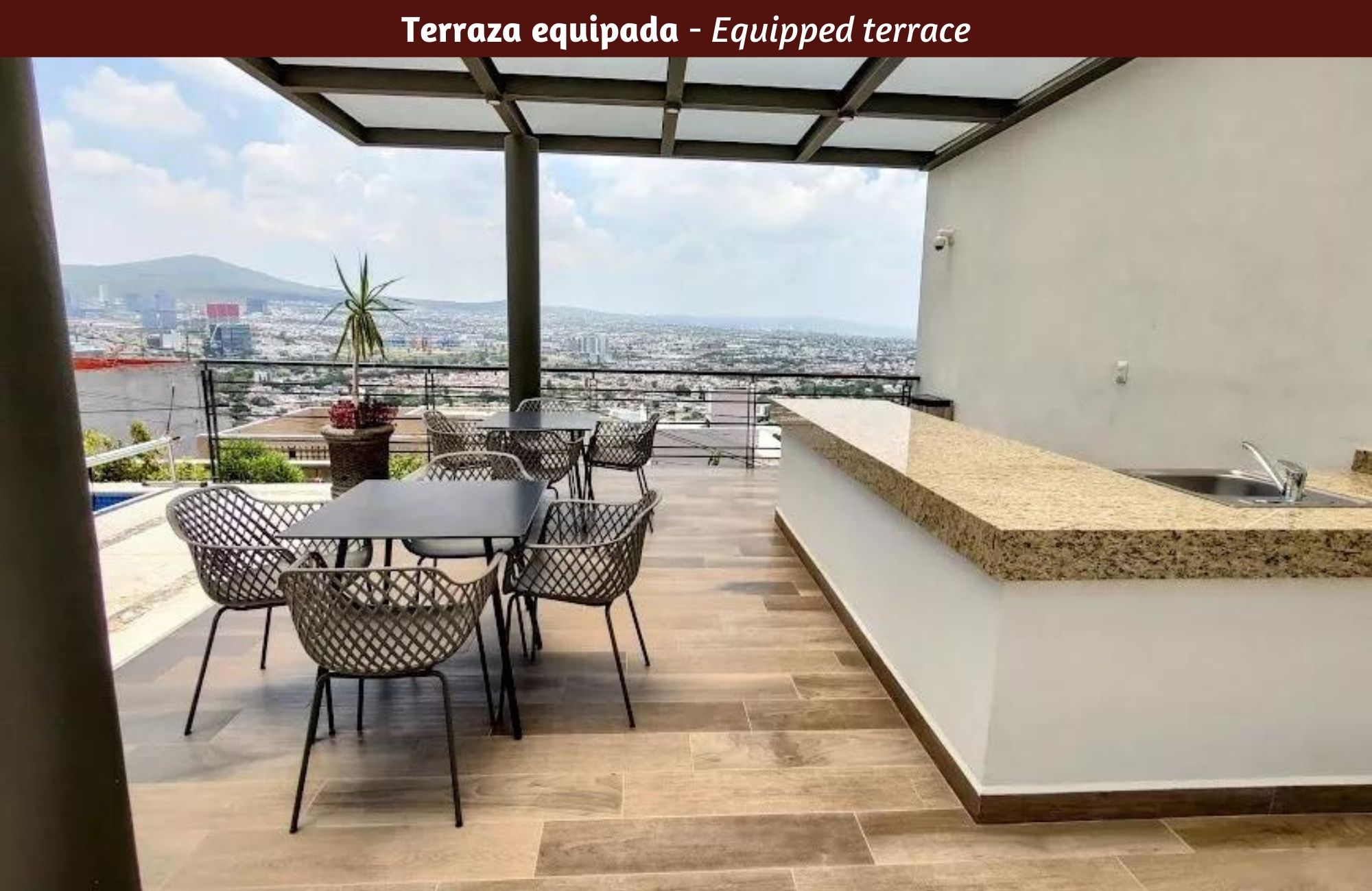 Apartment with park, yoga area, pool, gym, mini golf, pre-construction, for sale, Querétaro.