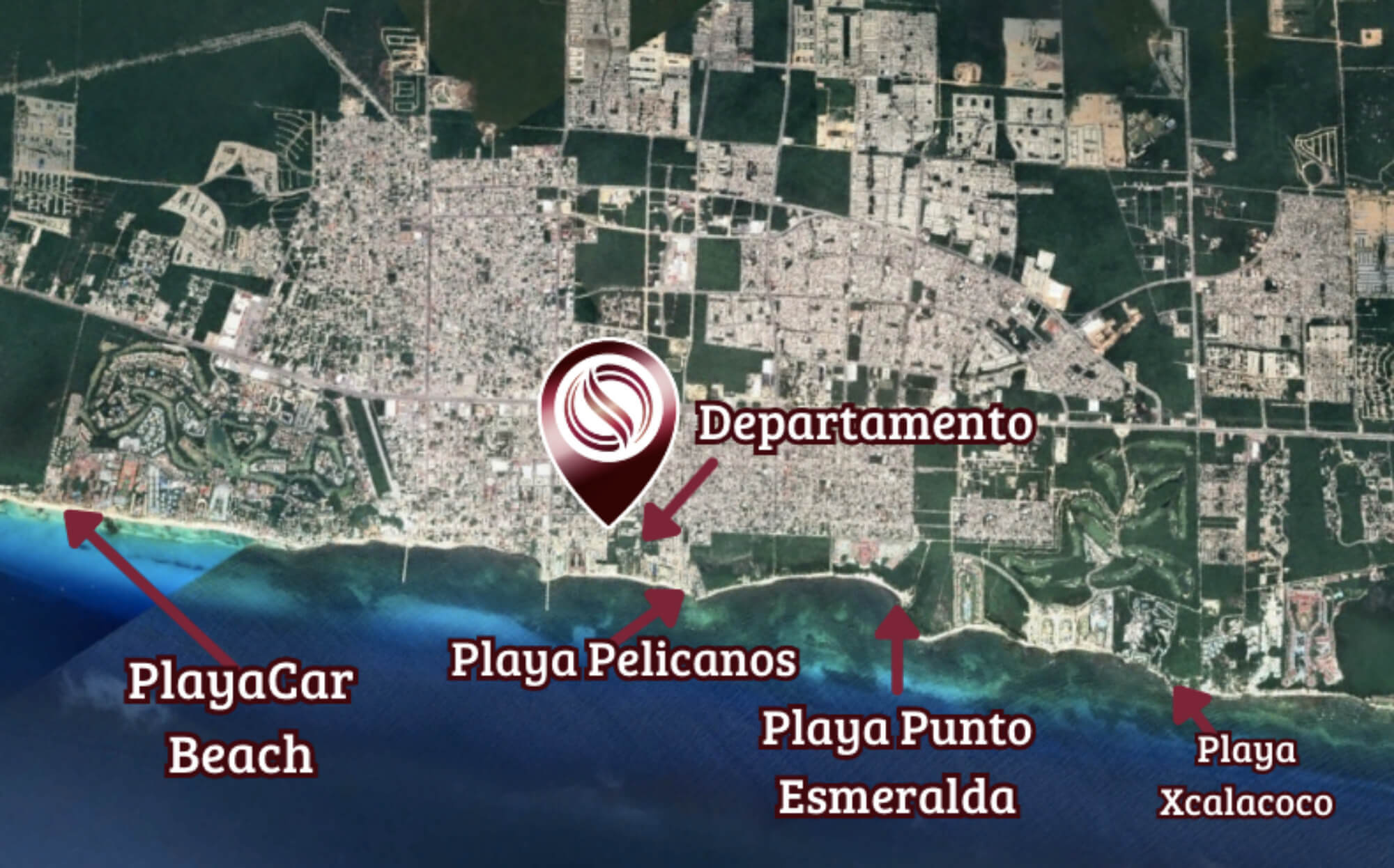 Departamento con Casa Club, alberca, pre-venta, Centro Maya, Playa del Carmen.