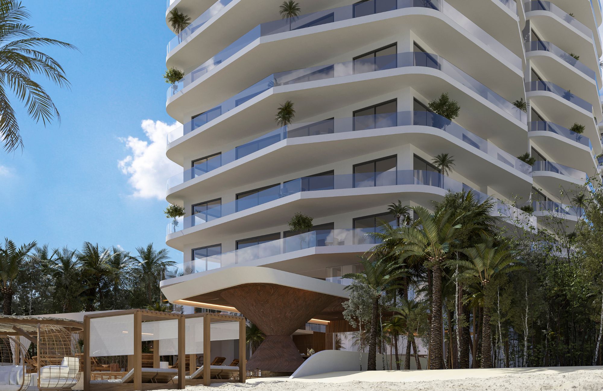 Condominium overlooking the sea, golf course and the nature reserve. In a sustainable building, it has balconies, private elevator, terrace