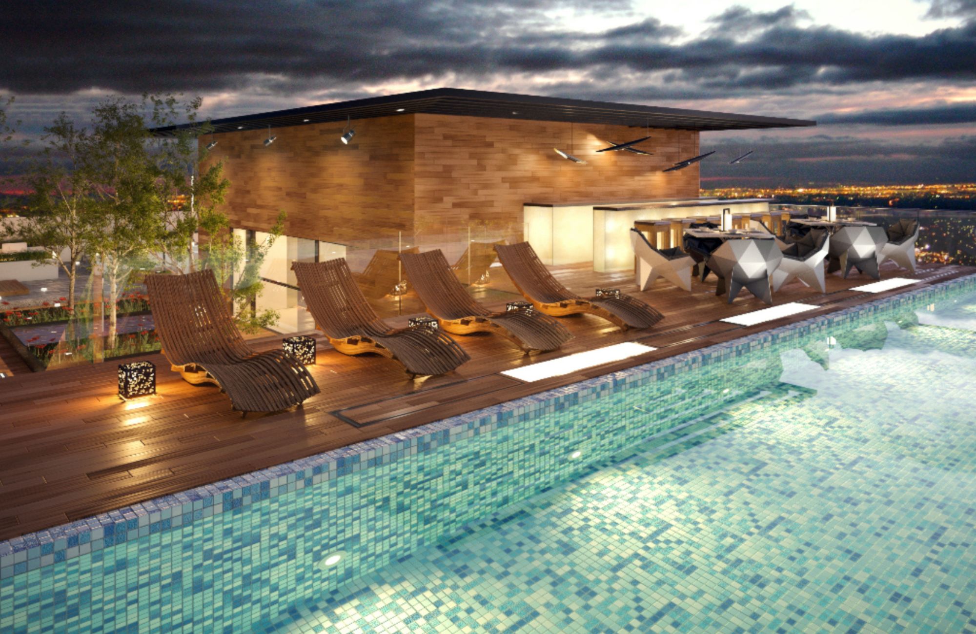Condominio de doble terraza, piscina, pet friendly, spa en venta, Bosque Real