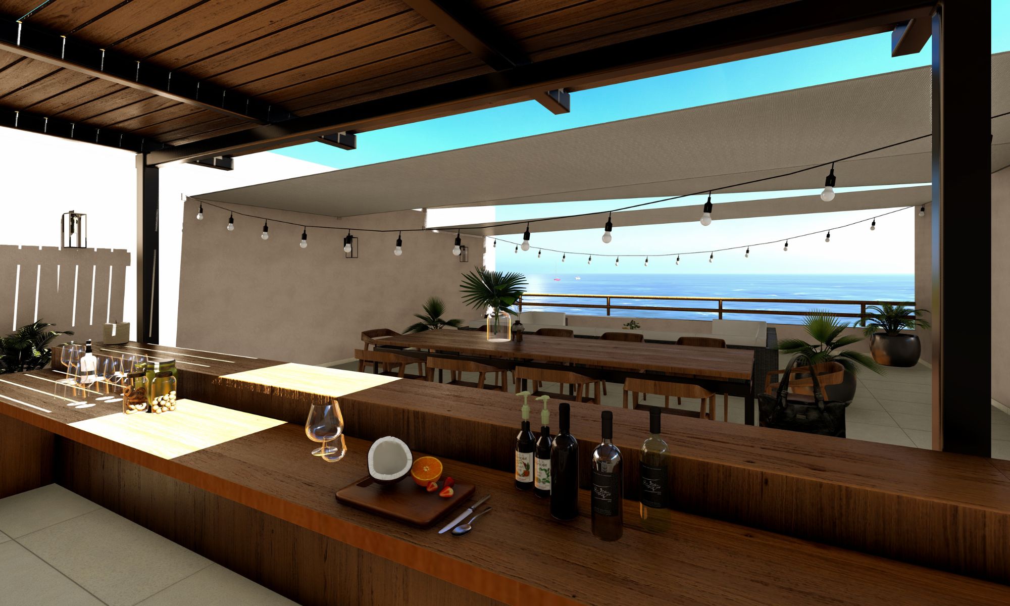 Departamento  de terraza grande con vista al mar, cuarto de servicio con baño completo, alberca, cerca de Playa Arrocito, en venta Huatulco