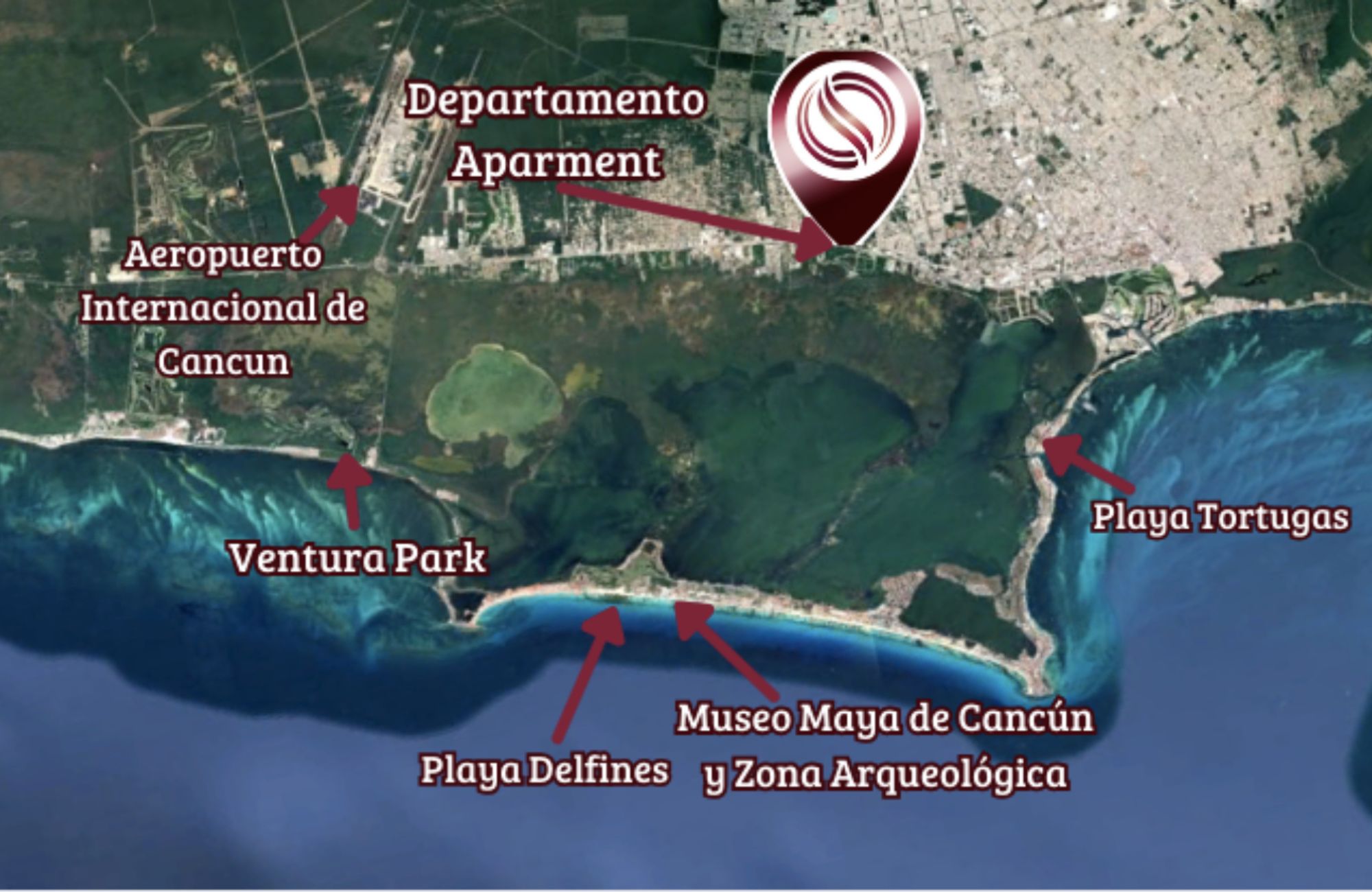 Apartment with smart home system, 50 meters from the sea, in Costa Mujeres, for sale.