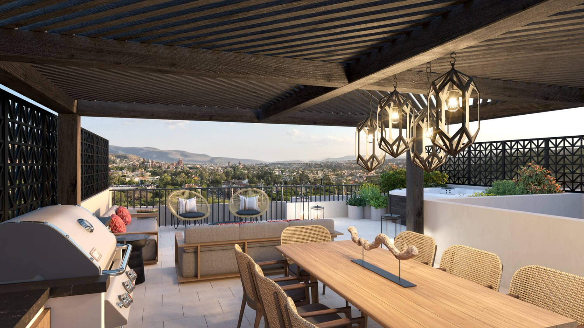 Penthouse with rooftop, jacuzzi, barbecue area, for sale San Miguel de Allende.