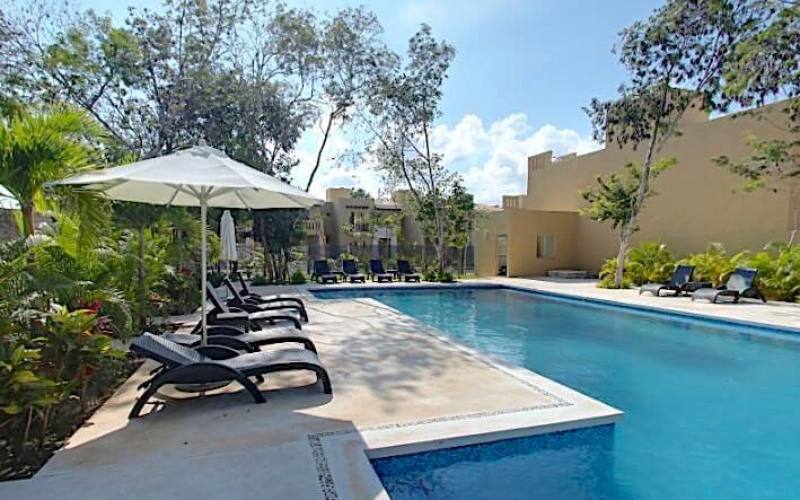 House with garden, pool, Club House, cenote and playground, Allegranza, Playa del Carmen.