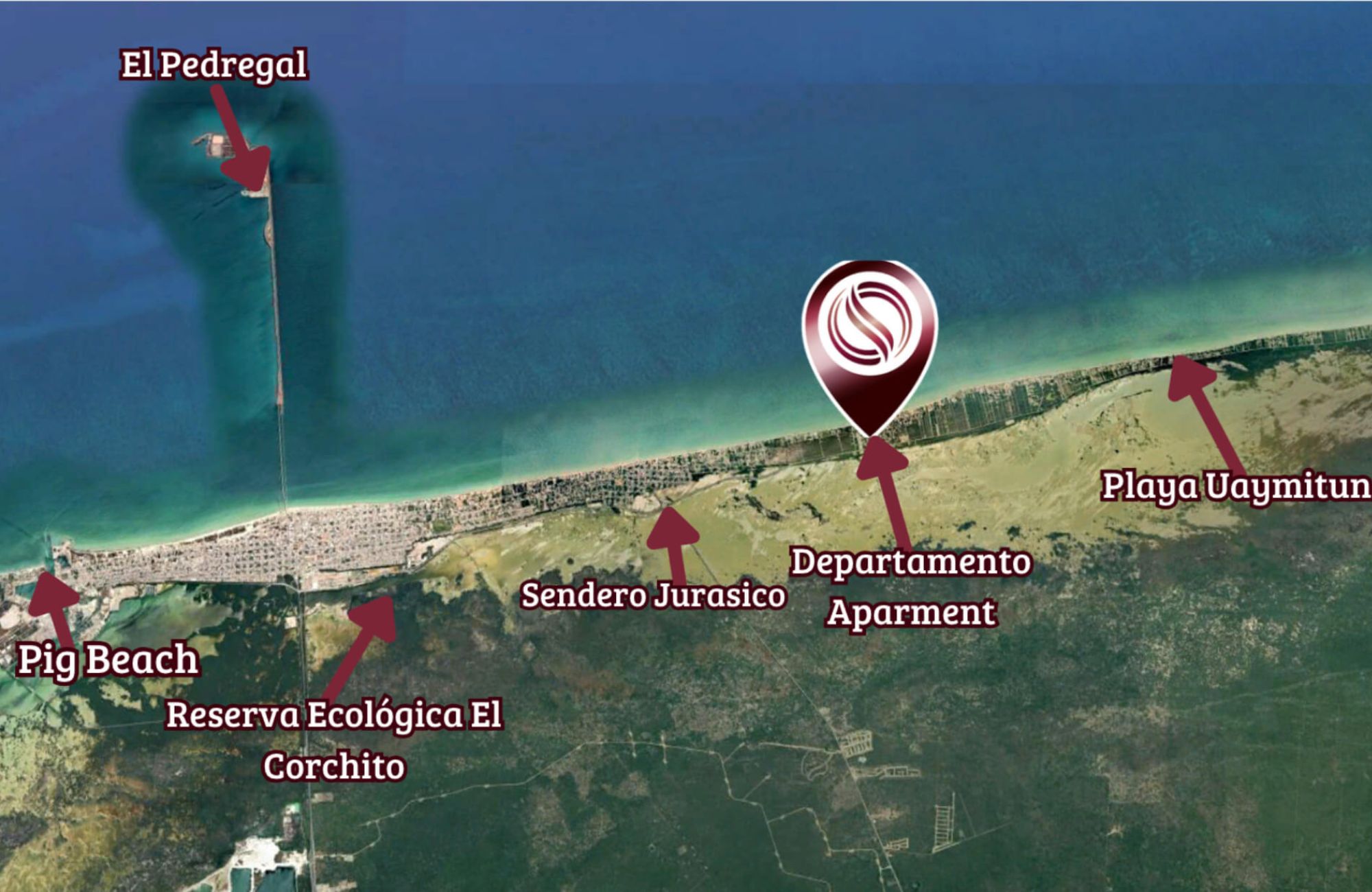 Steps from the beach apartment with terrace, grill and entertainment bar, Chicxulub Puerto, sale, for Mérida.