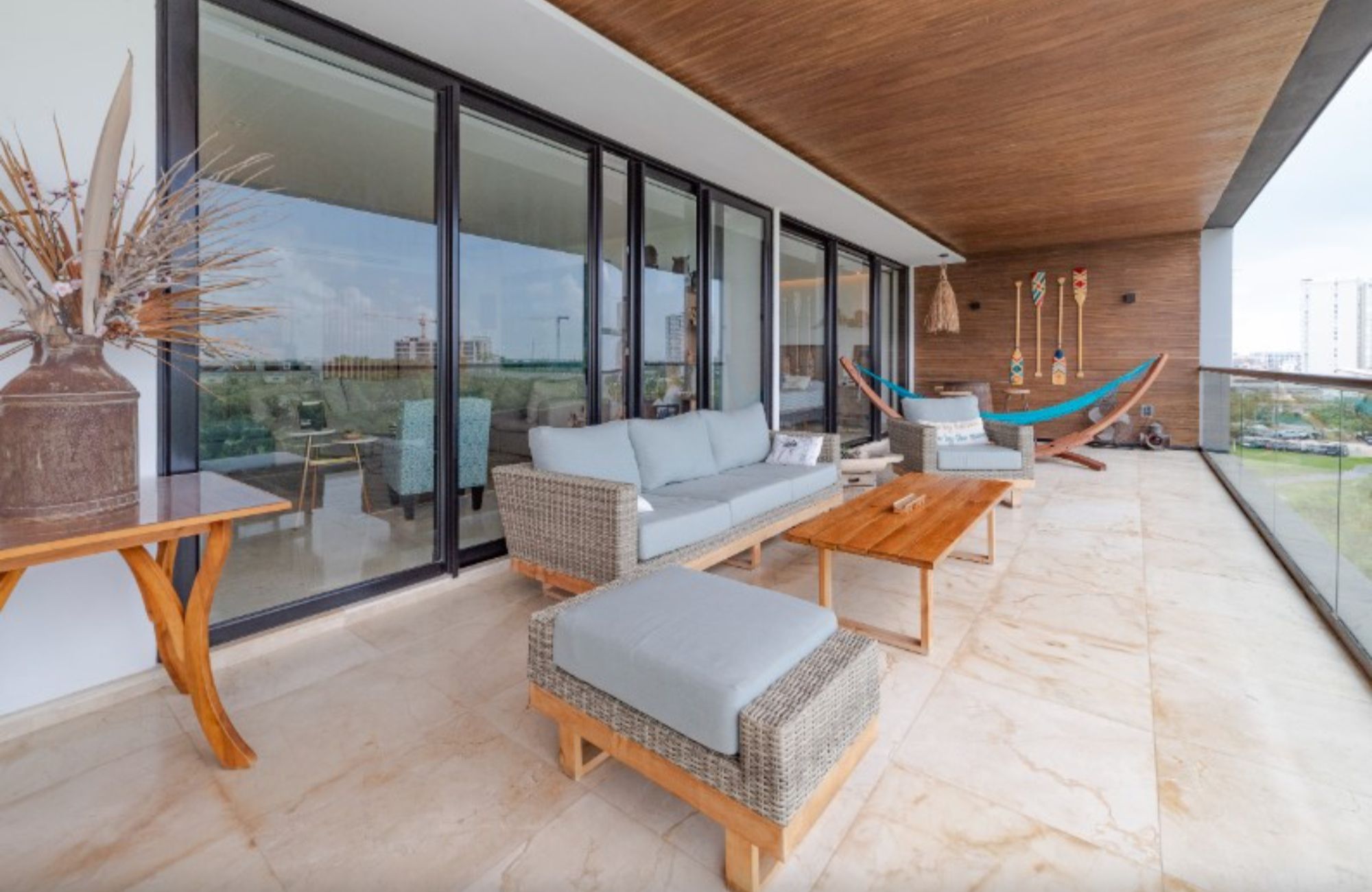 Beachfront apartment with beach club, ocean view terrace, pre-construction, for sale, Cancun