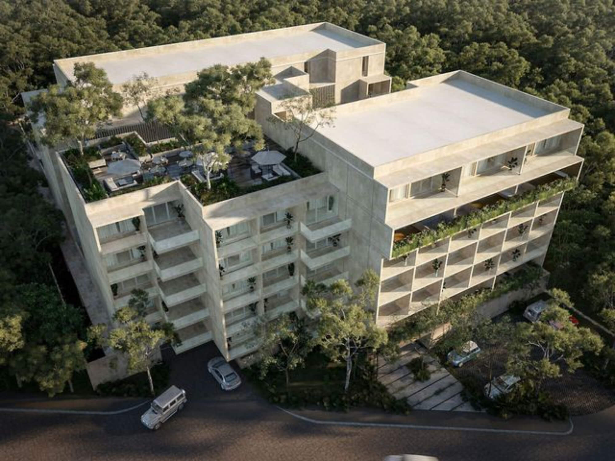 Spacious 211m2 condo, private elevator, concierge &amp; driver, clubhouse with exclusive amenities, pre-construction for sale in Merida.