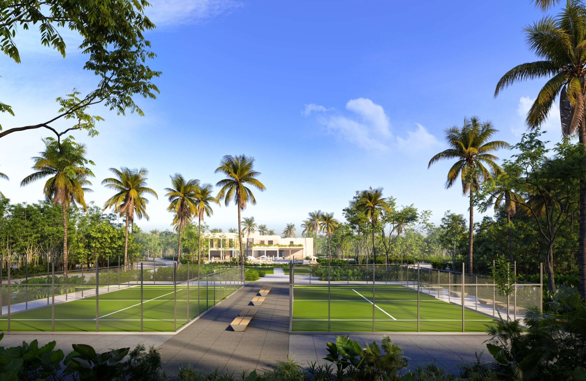 Residential lot in gated community Valenia, 250 meters from the clubhouse, with amenities, already deeded for sale in Playa del Carmen.
