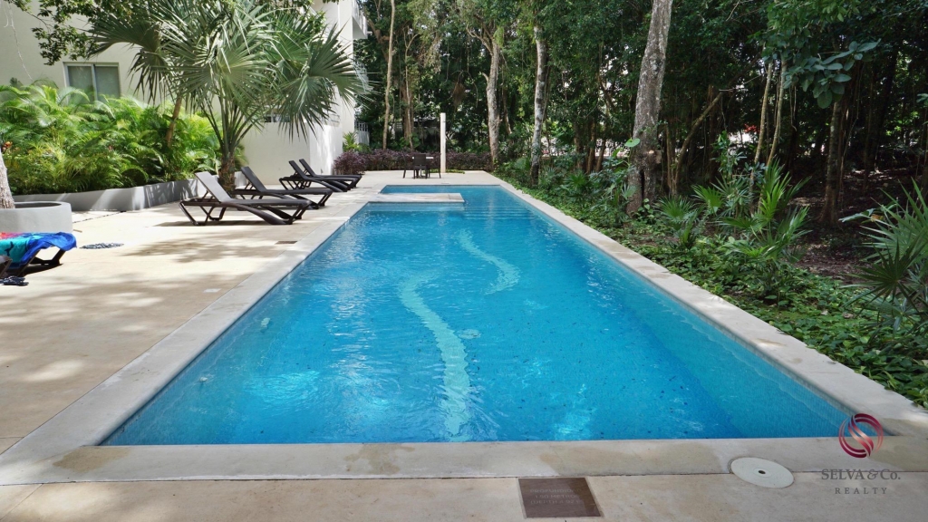 Apartment, with roof top pool, barbecue, gym, fire pit, pre-construction for sale in Aldea Zama, Tulum.