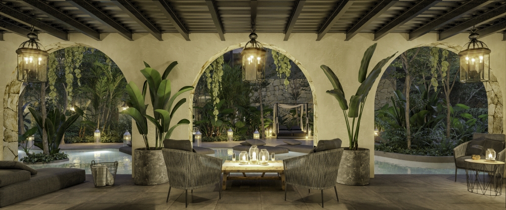 Condo in green building with luxury common areas, solar panels, jacuzzi, gym, concierge, 10 minutes from the beach, La Veleta, Tulum