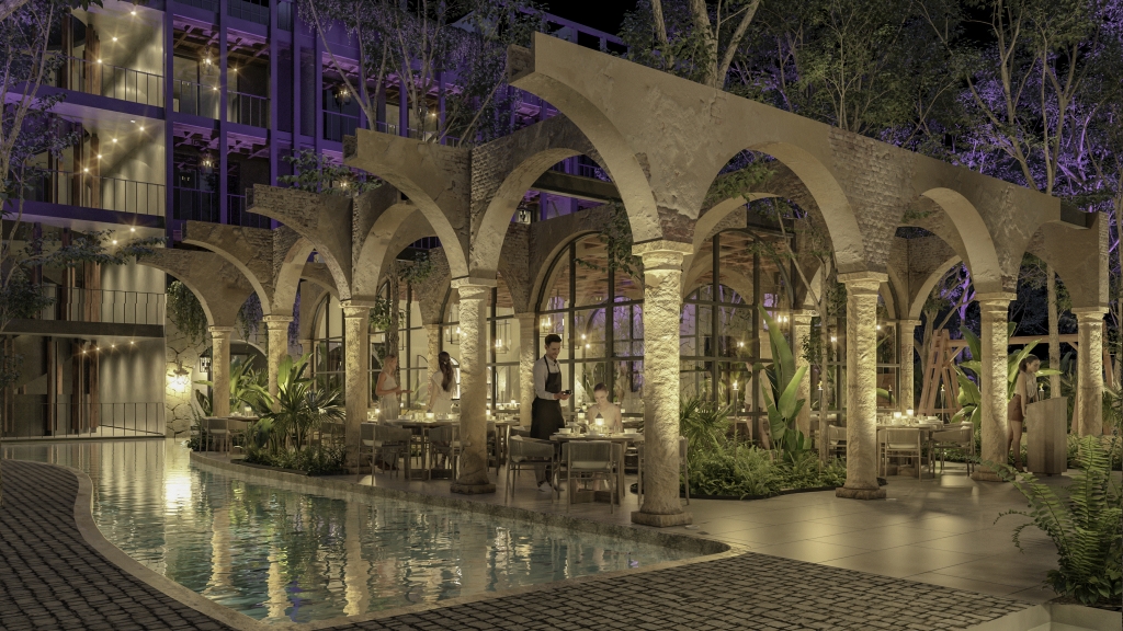 Condo with private garden and pool, full wall windows overlooking green areas, concierge, gym, 958m2 pool, children playground, and more