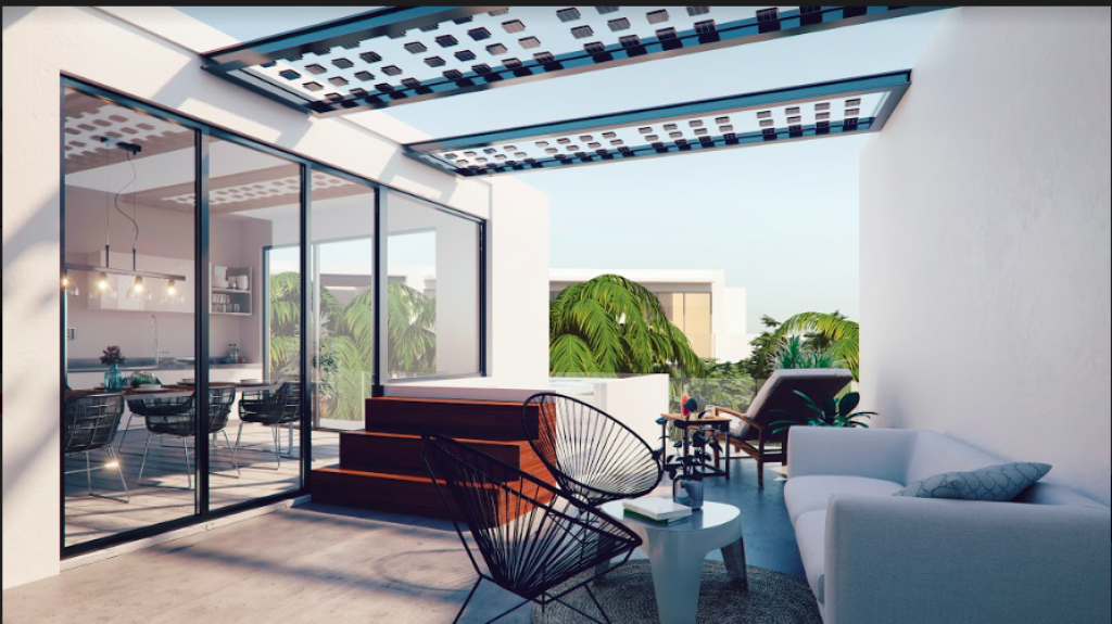 3 bedroom penthouse, private pool, avant garde building with design and decoration inspired by art.