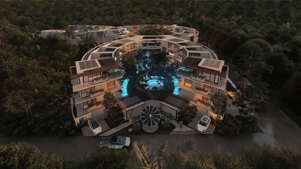 Penthouse con alberca privada,area de yoga, club de playa, restaurant, concierge, rodeado de verde e