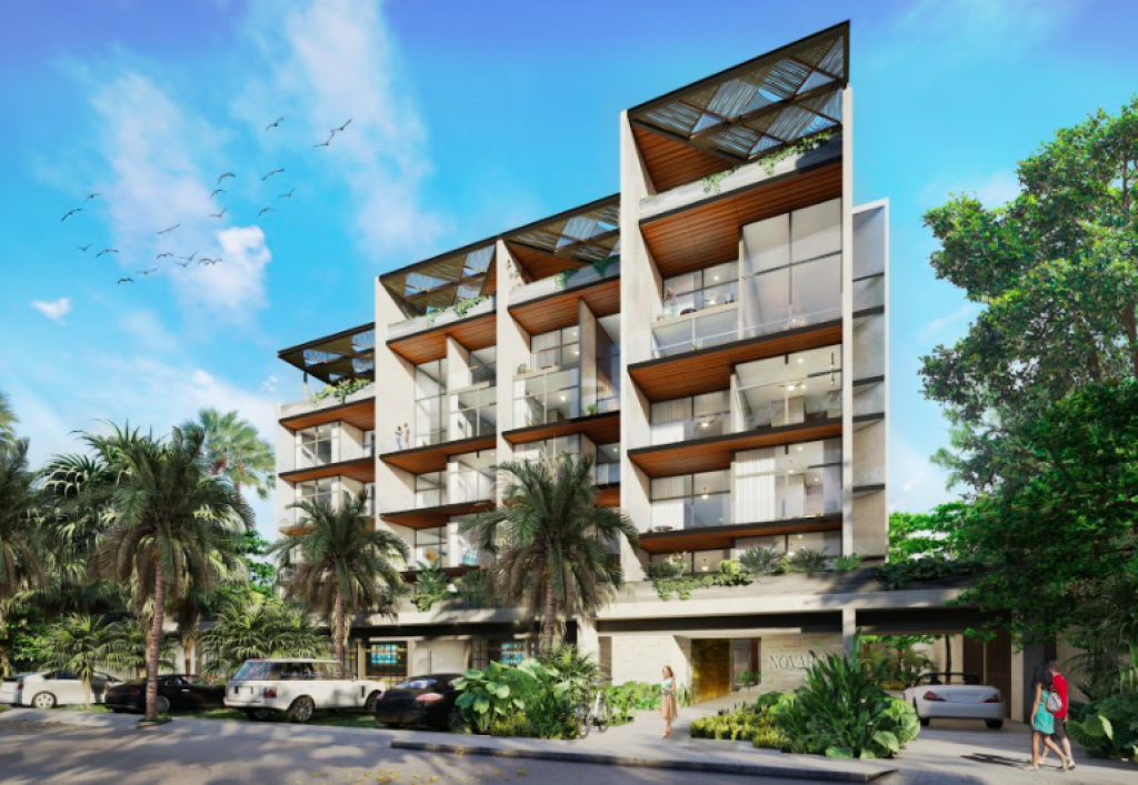 Condominio a 50 metros del mar, alberca, gimnasio, area de asador, centro de negocios, pre-construccion, en Malecón de Cozumel, venta.