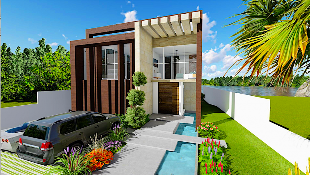 Residencia de lujo 4 recamaras con alberca y muelle privado en venta en Puerto Cancun, preconstrucci