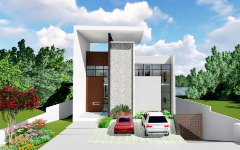 Luxury 4 bedroom residence with pool and private dock for sale in Puerto Cancun, preconstruction.