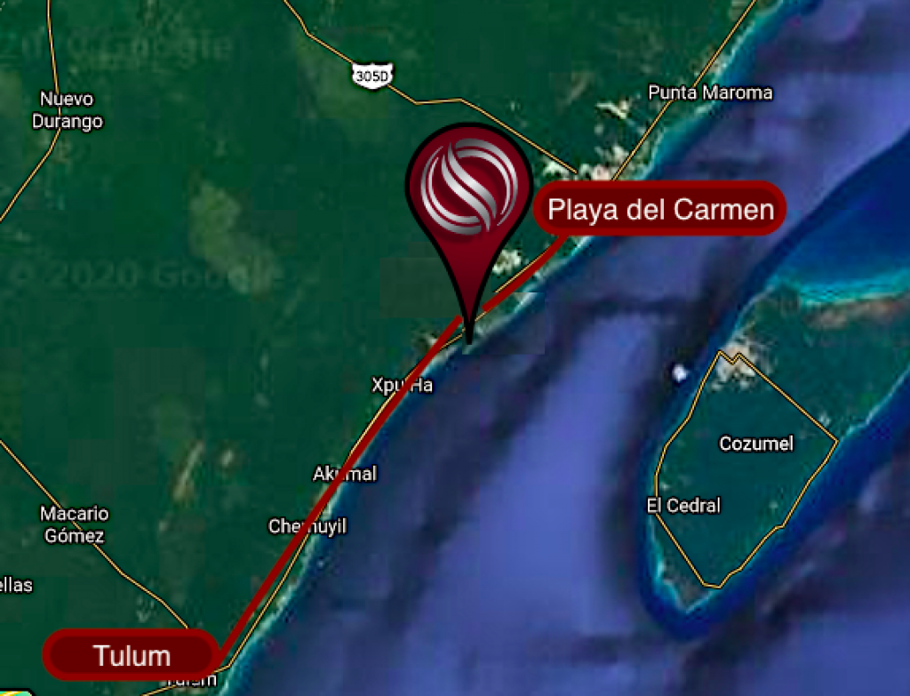 Beachfront residential lot for sale in Playa del Carmen, Paa Mul, with amenities and beach club.