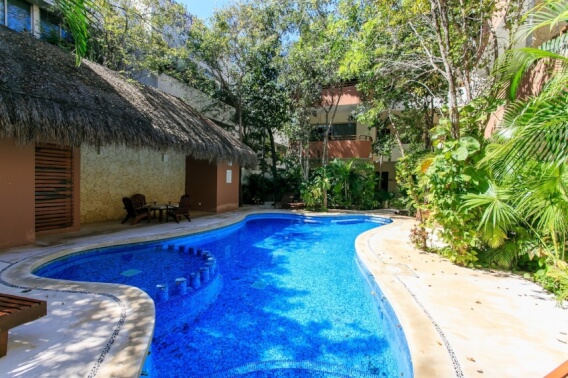 2 bedroom apartment, direct access from the terrace to the pool,  in Aldea Zama, Tulum