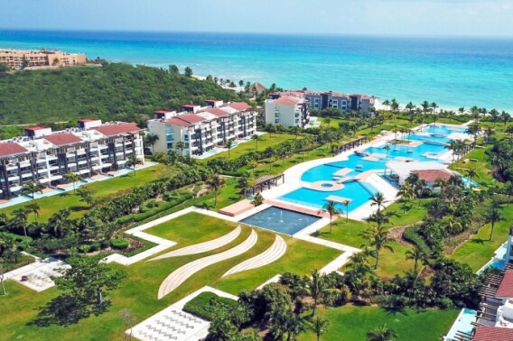 Oceanview terrace with private jacuzzi, spa, beach club, + amenities, in Residential with golf course, condo for sale.